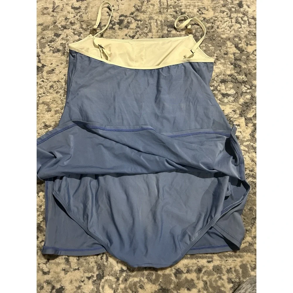 Michael Kors Women's Blue‎ And White Swimsuit Dress Size 14 - Picture 4 of 6